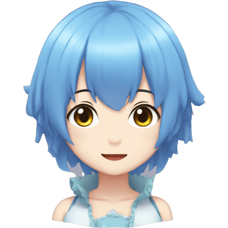 rem, re:zero, blue haired girl emoji