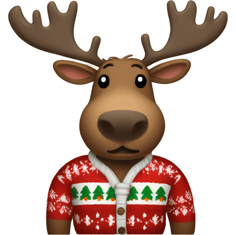 Moose with christmas sweater emoji