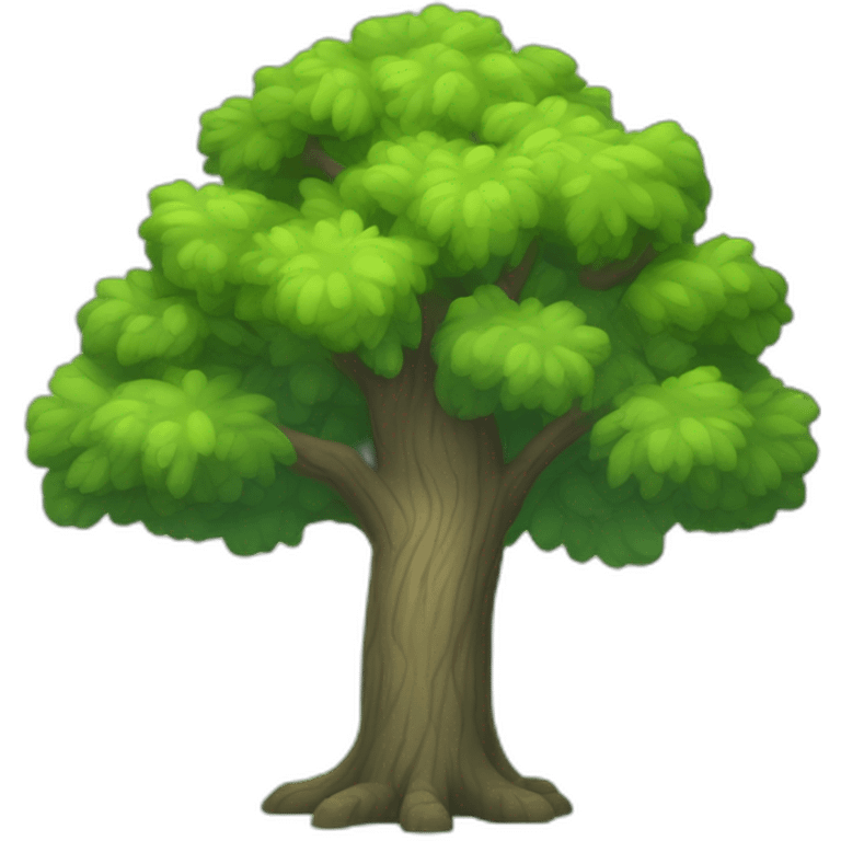 oak tree in a flat plain biome emoji