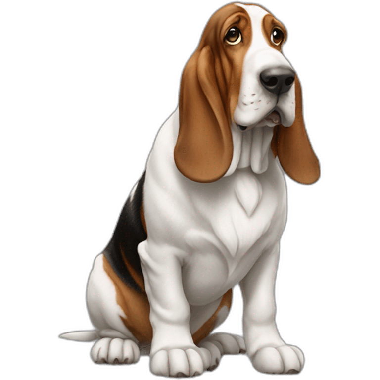 Dog basset hound full-height emoji