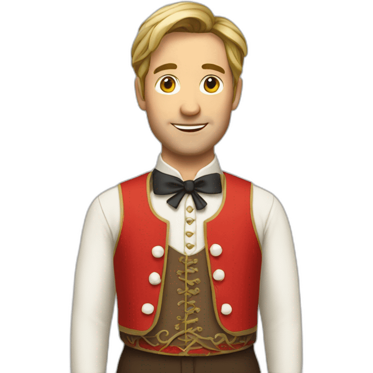 Swiss man in tracht suit emoji