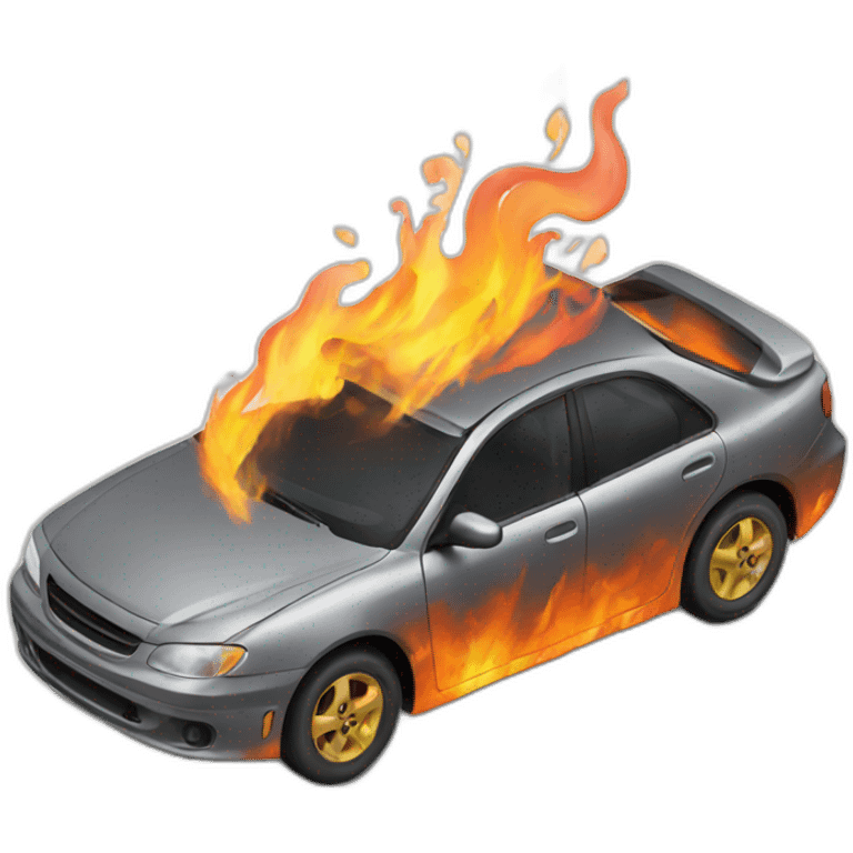 car on fire emoji