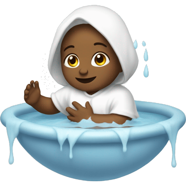 Baptizing baby emoji