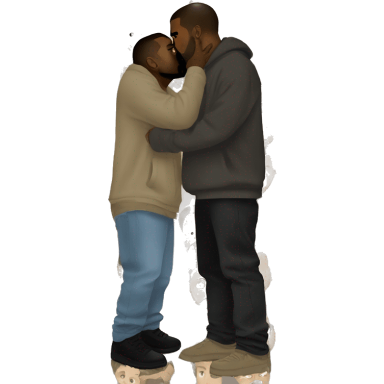 Kanye kissing Kanye  emoji