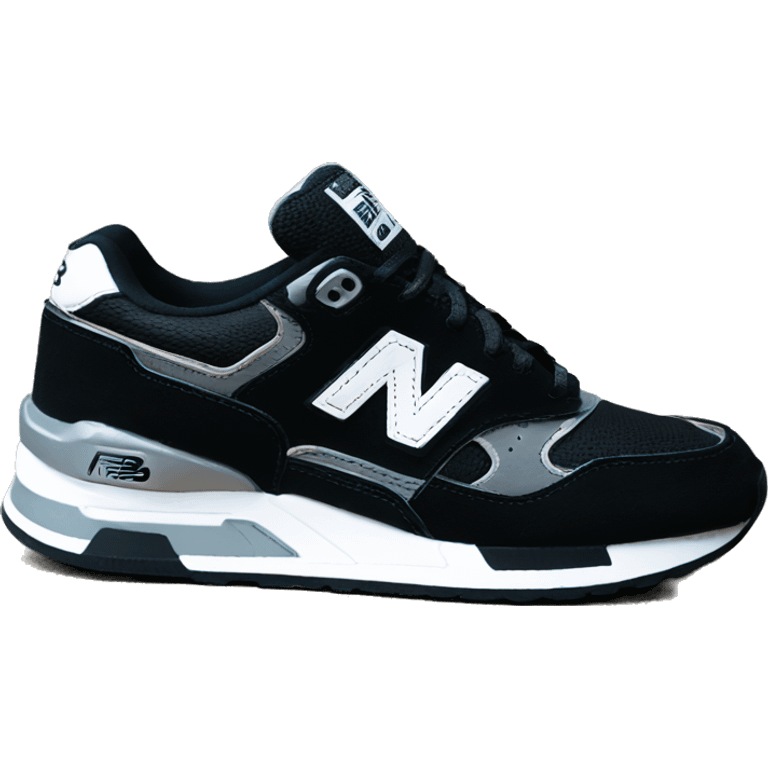 Black New balance 550 emoji