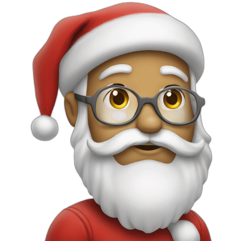 cool santa claus emoji