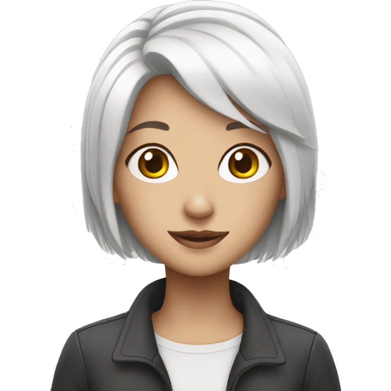 white haired girl emoji