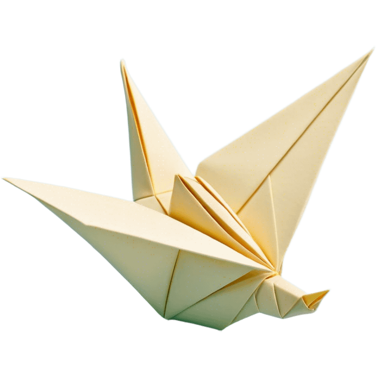 Cinematic Realistic depiction of an elegant origami creation, rendered with delicate paper textures and intricate folds, set on a minimalist background with soft, diffuse lighting that accentuates its artistic precision emoji