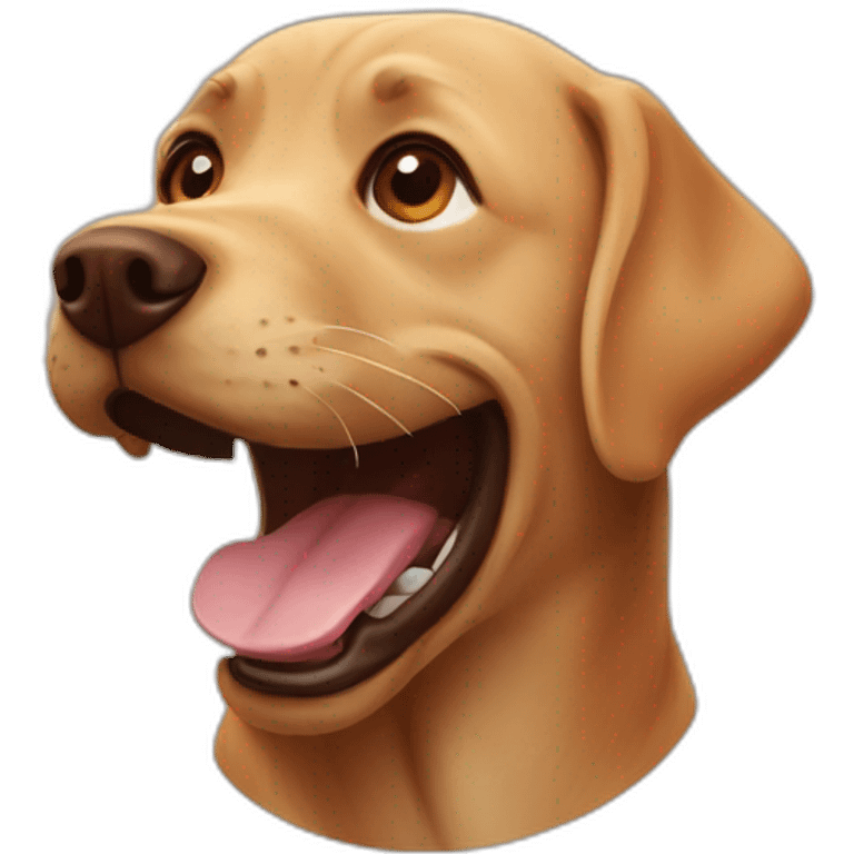 Labrador red Brown laughing emoji