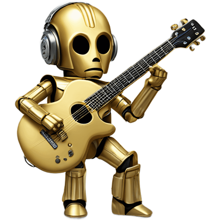 c3p0 playing electric race car guitar emoji