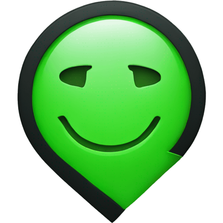 green check mark black background emoji