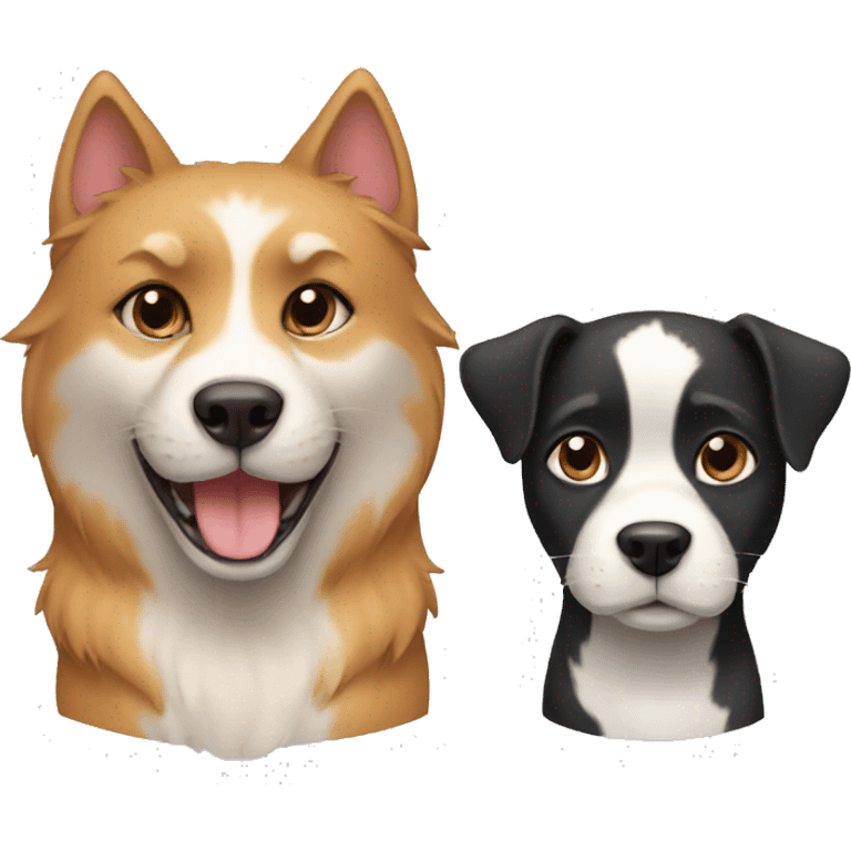 Cat and dog emoji