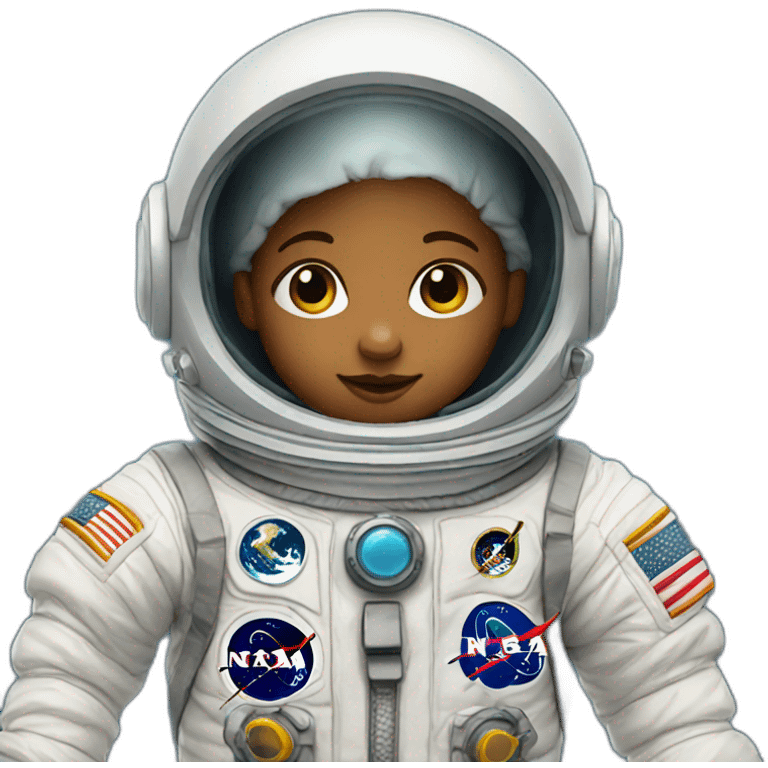 newborn in astronaut costume emoji