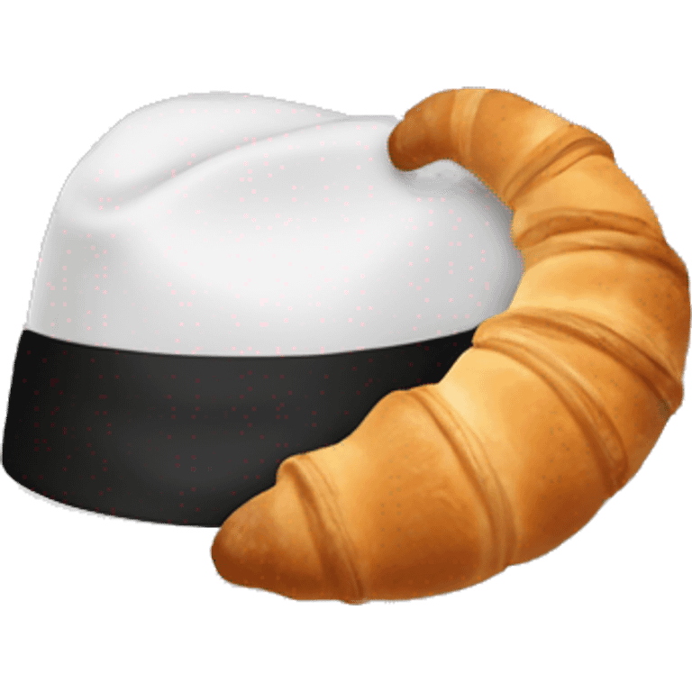 hat with a croissant emoji