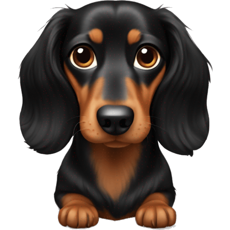 Dachshund longhair blacktan emoji