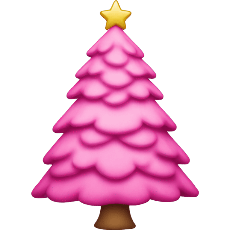 Pink Christmas tree emoji