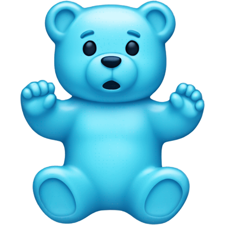 Light blue gummy bear emoji