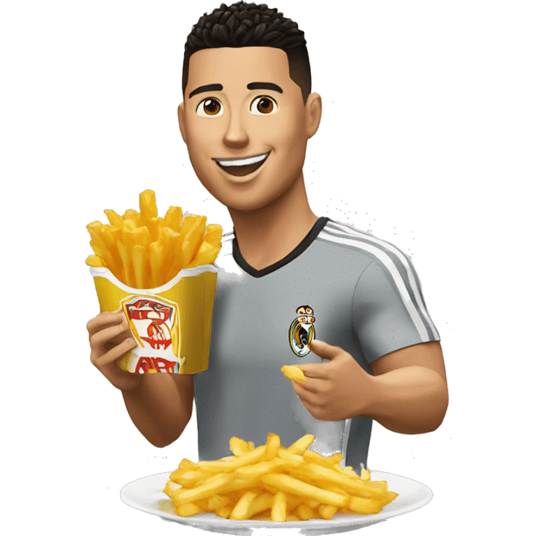 Ronaldo qui mange des frites emoji