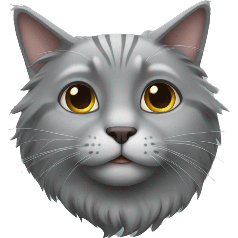 long gray haired cat emoji