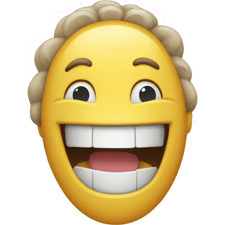 Generate a smiley face that laughs with its hand over its mouth emoji