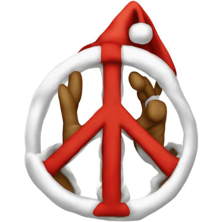 Santa peace sign emoji