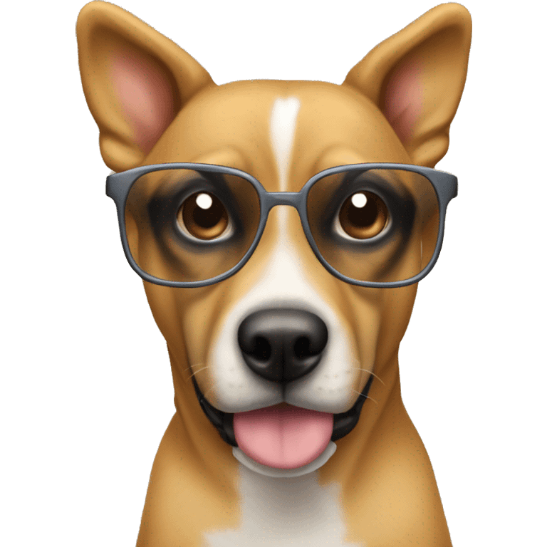 Perro con gafas emoji