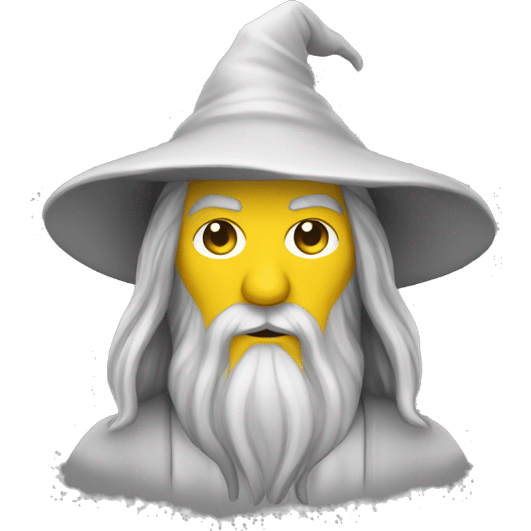 Gandalf with yellow clothes and yellow vinyl emoji