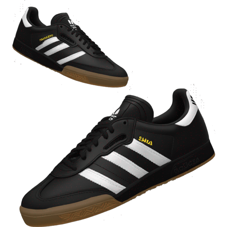 black adidas samba shoes emoji