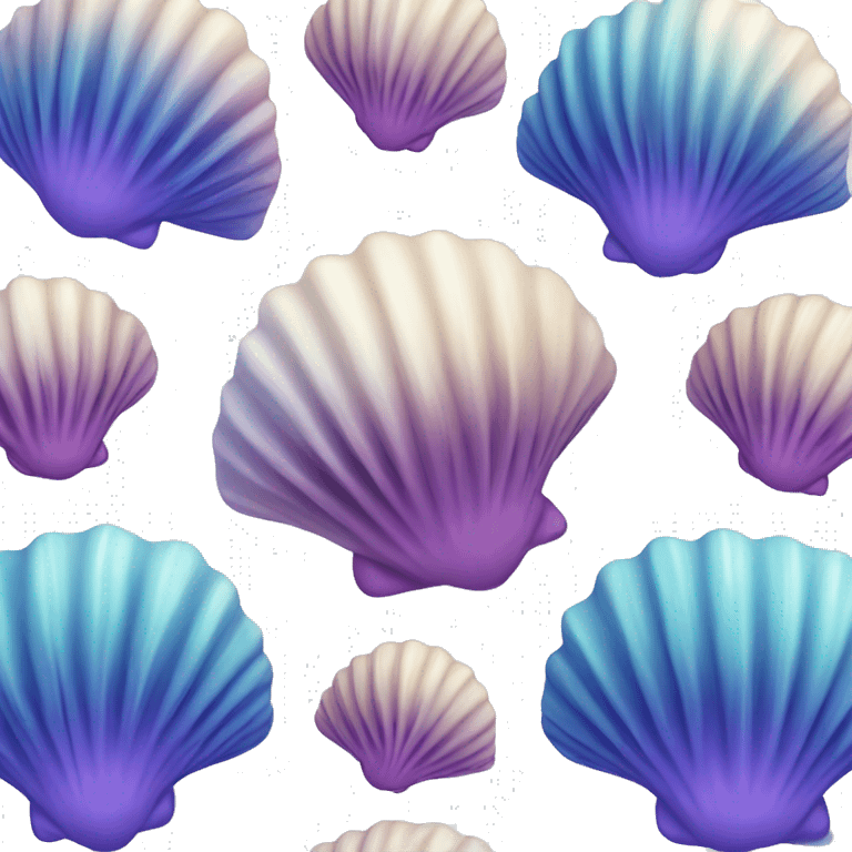 Coquillages bleu et violet qui brille  emoji