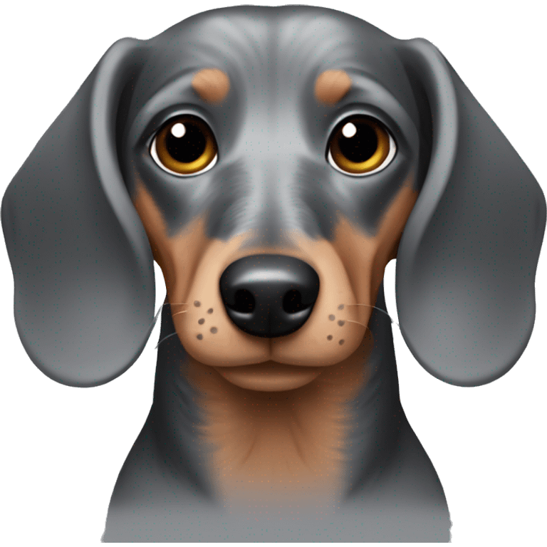  Grey short haired dachshund emoji