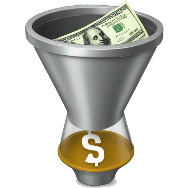 automatic funnel generating money emoji