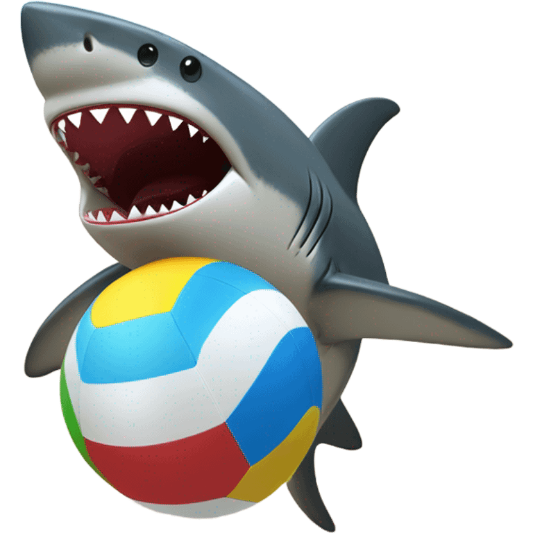 shark juggling beach ball on its nose  emoji