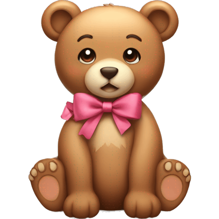 Cute bear with bows emoji