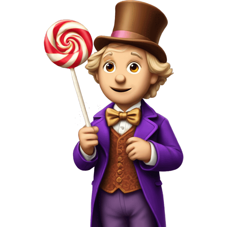 Willy wonka holding a lollipop  emoji