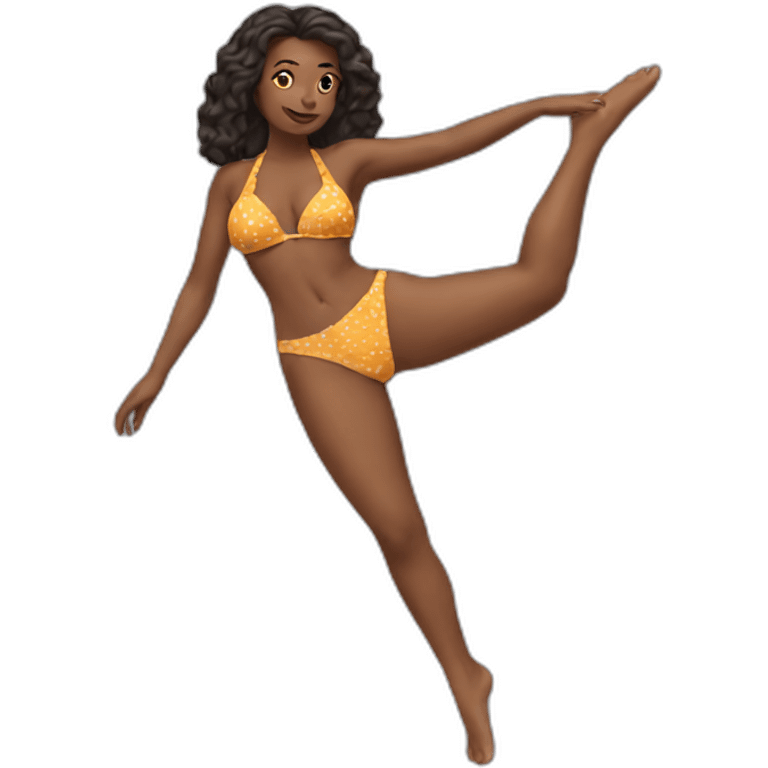 bikini-woman-tolasana emoji