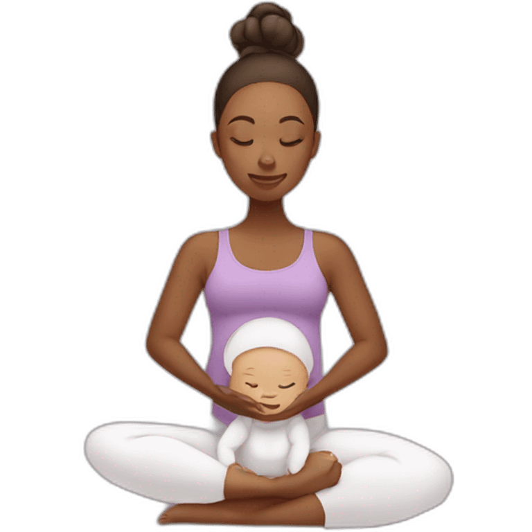 Mama Baby yoga emoji