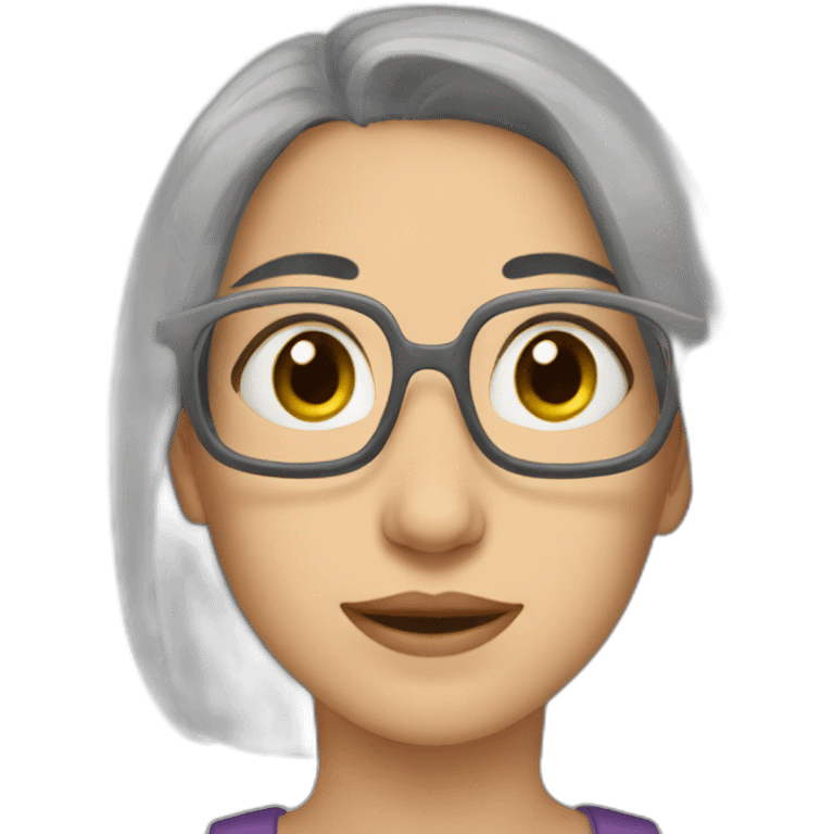 Žena s drdolem emoji