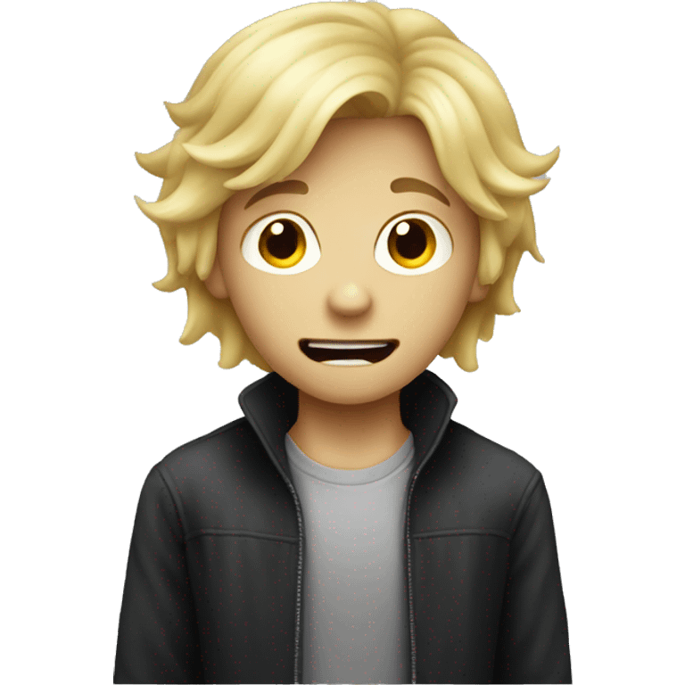 blond boy halloween spooky horror emoji