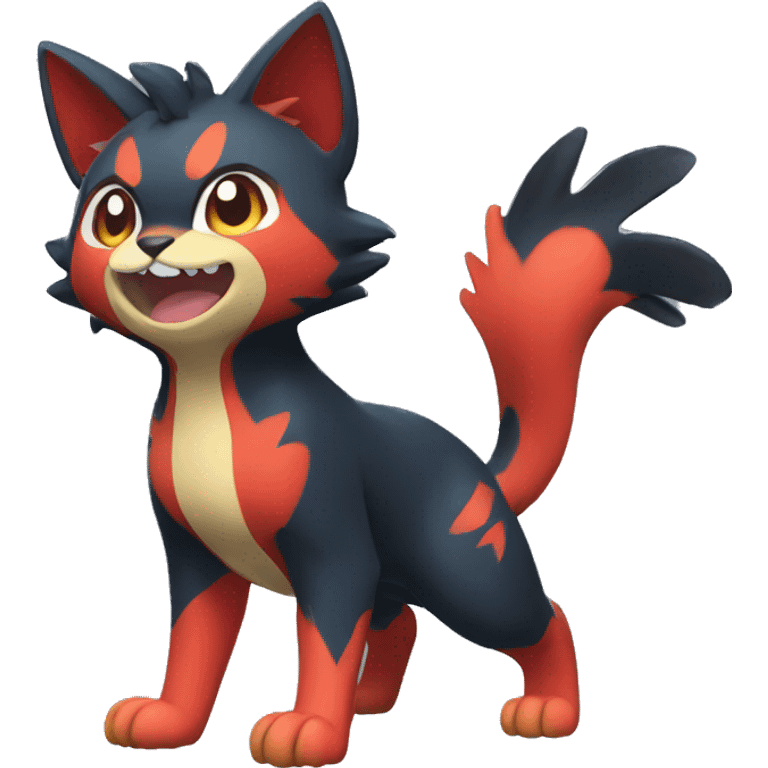  Quilava-Litten full body emoji