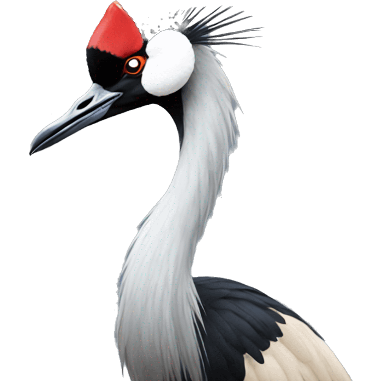 Black crowned crane emoji