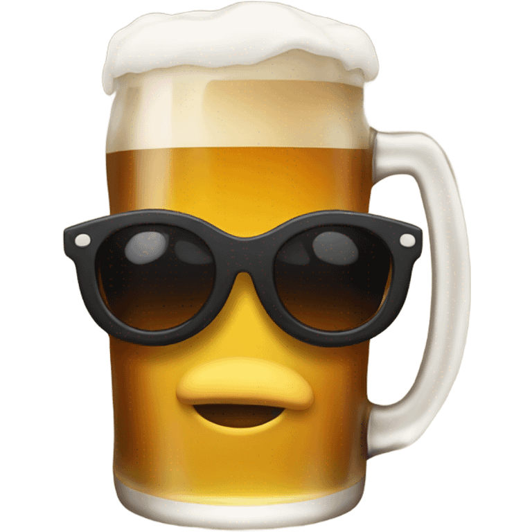 beer with sunglasses emoji