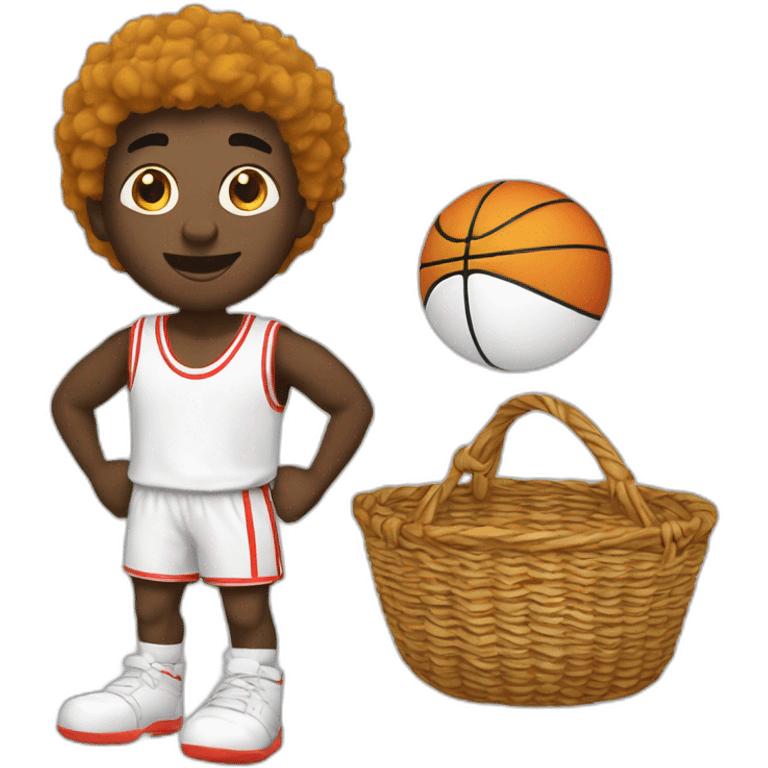 Joueur de basket blanc emoji