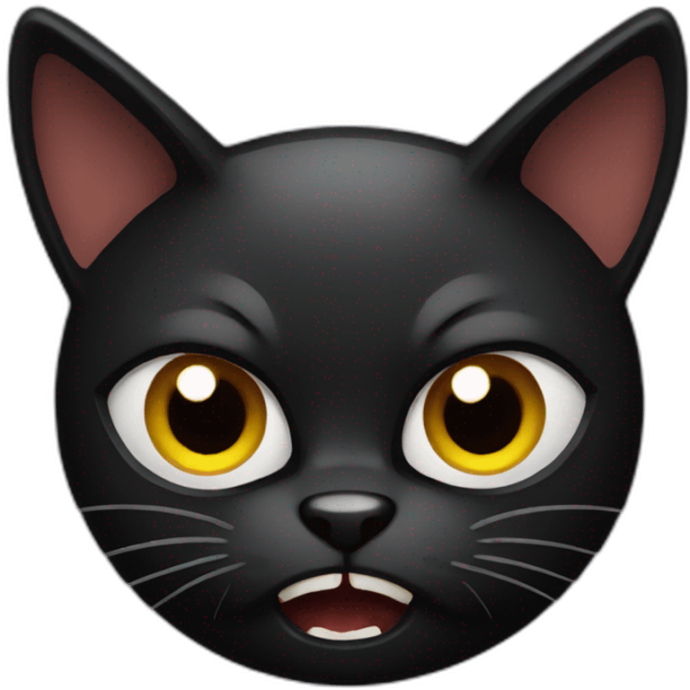 angry black cat emoji