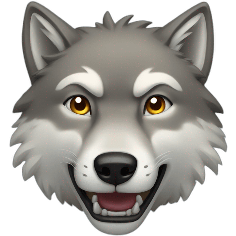 snow agressive wolf emoji