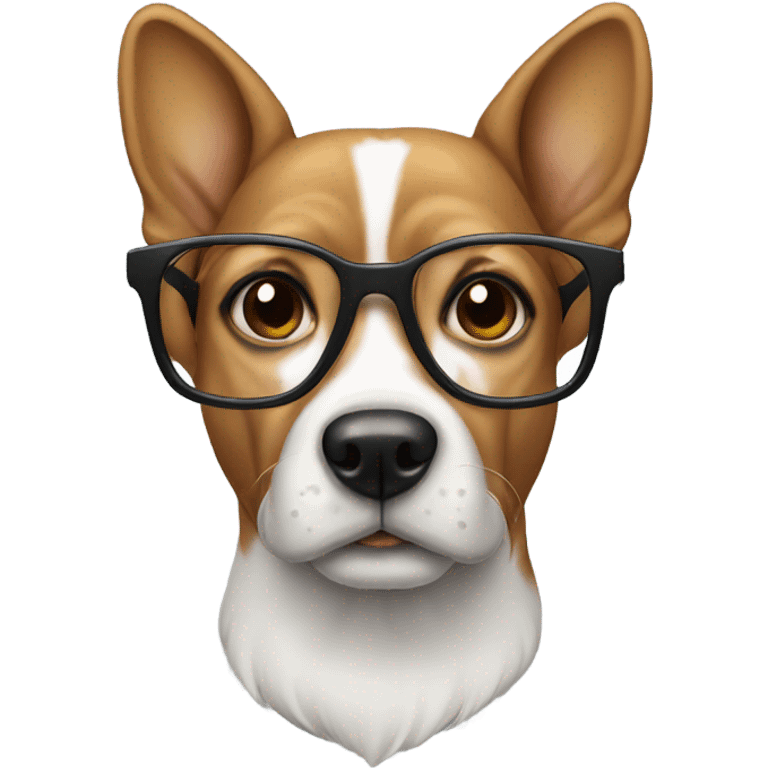 Dog with glasses  emoji