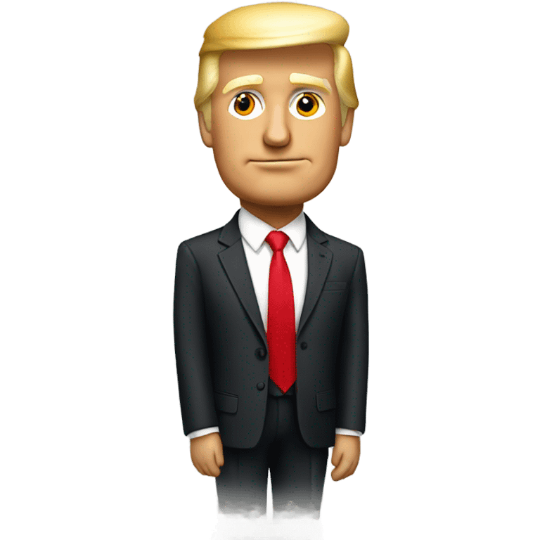 Donald trump in suit with red tie emoji