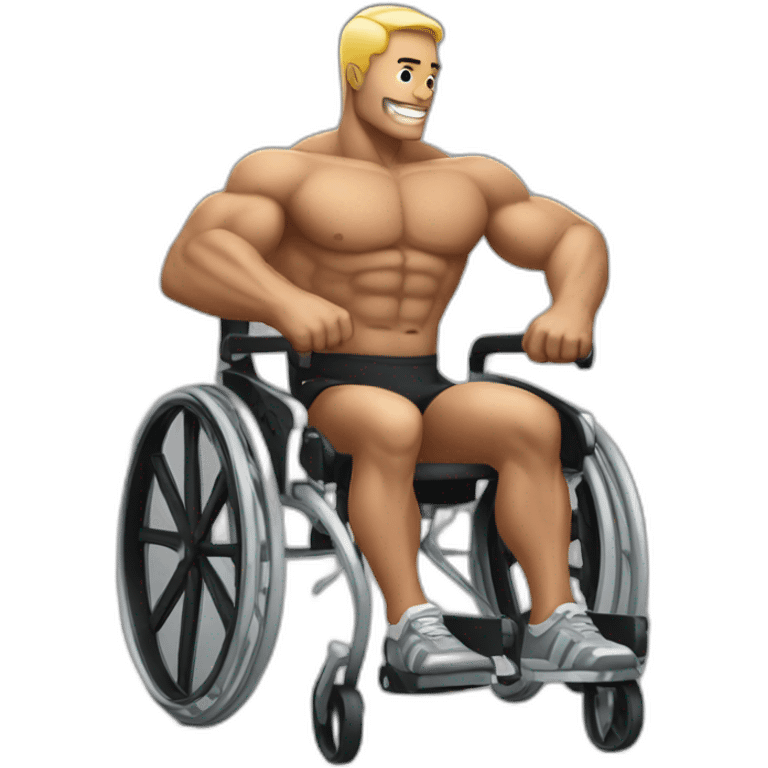 Body builder in a wheelchair  emoji