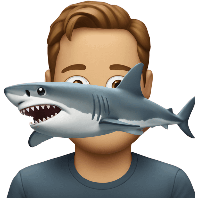 a shark with with the face of elon musk emoji