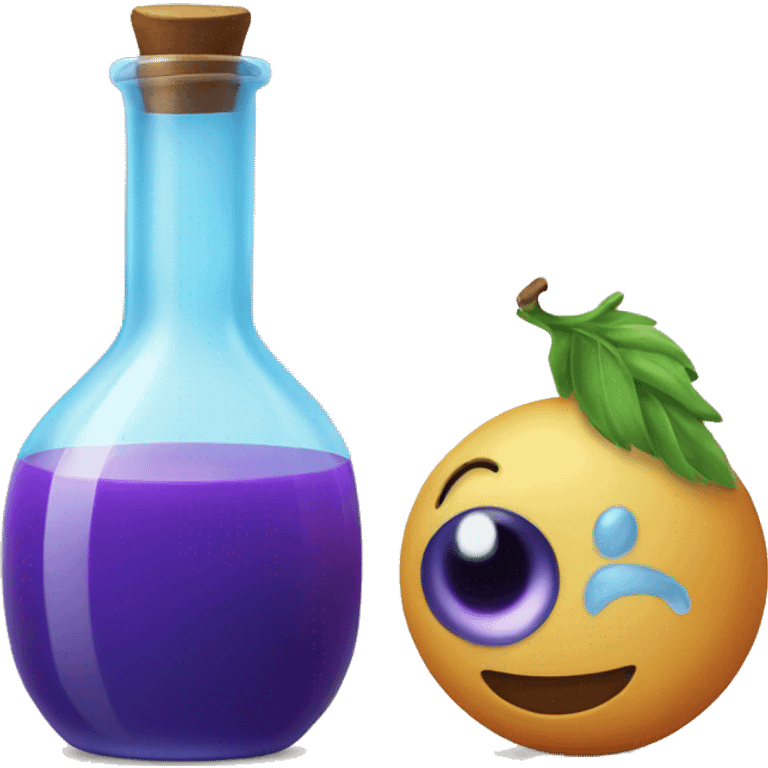 Potion with blie juice emoji