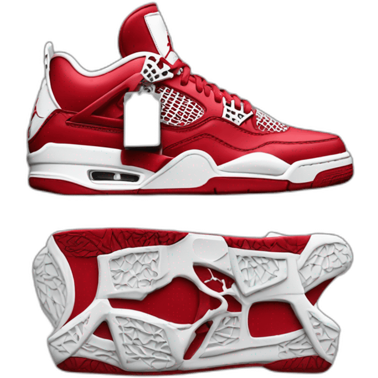 jordan 4 red thuder emoji